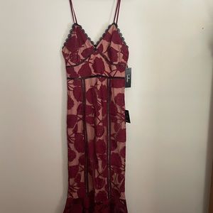 Maroon spaghetti strap Lulus dress. Size small